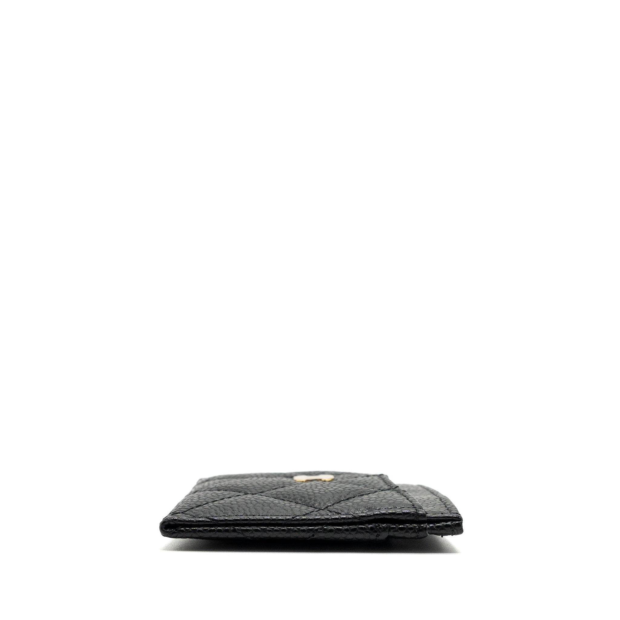 Chanel Classic card holder caviar black  (Microchip)