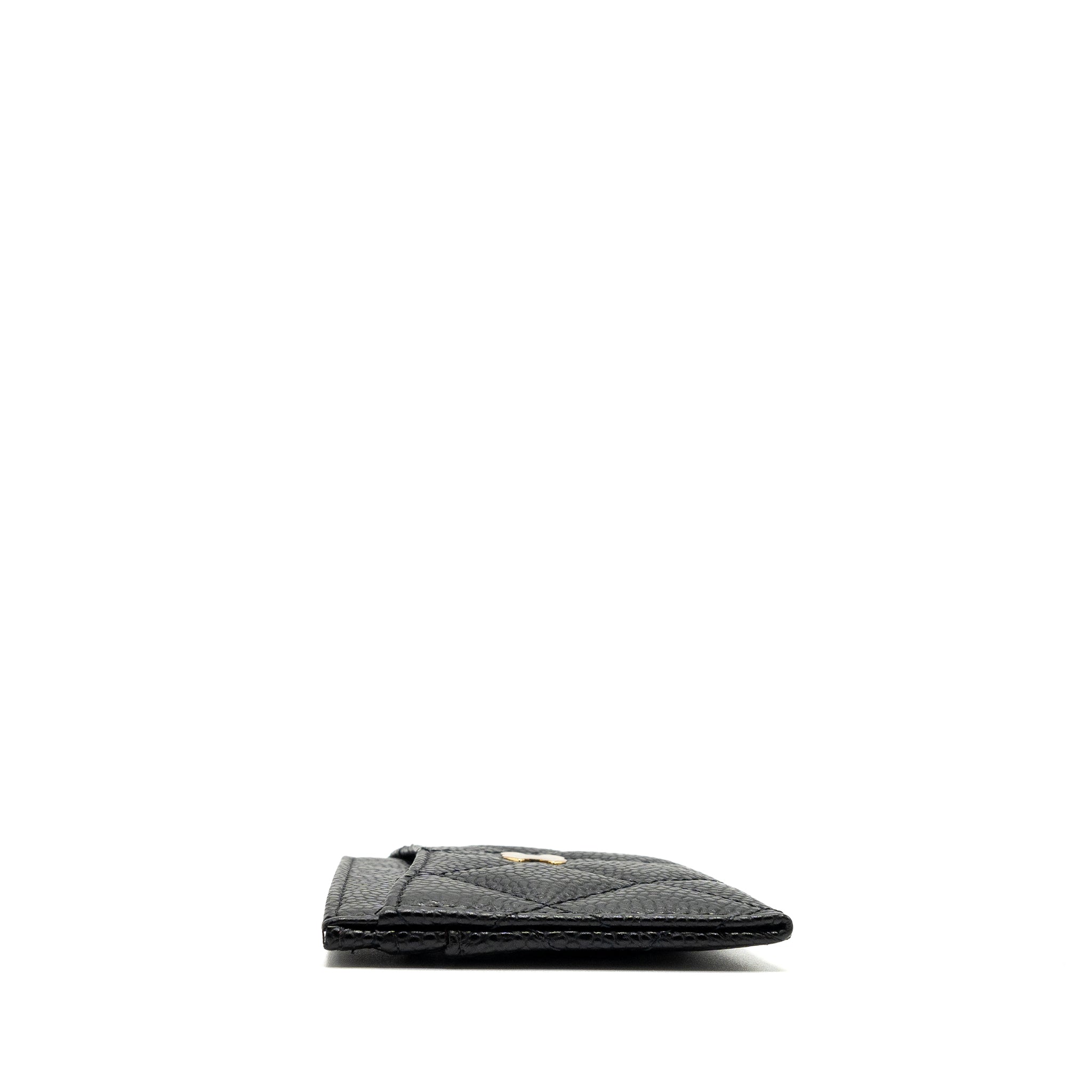 Chanel Classic card holder caviar black  (Microchip)