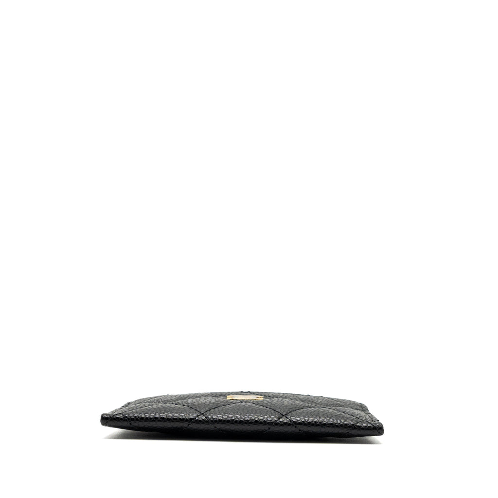 Chanel Classic card holder caviar black  (Microchip)