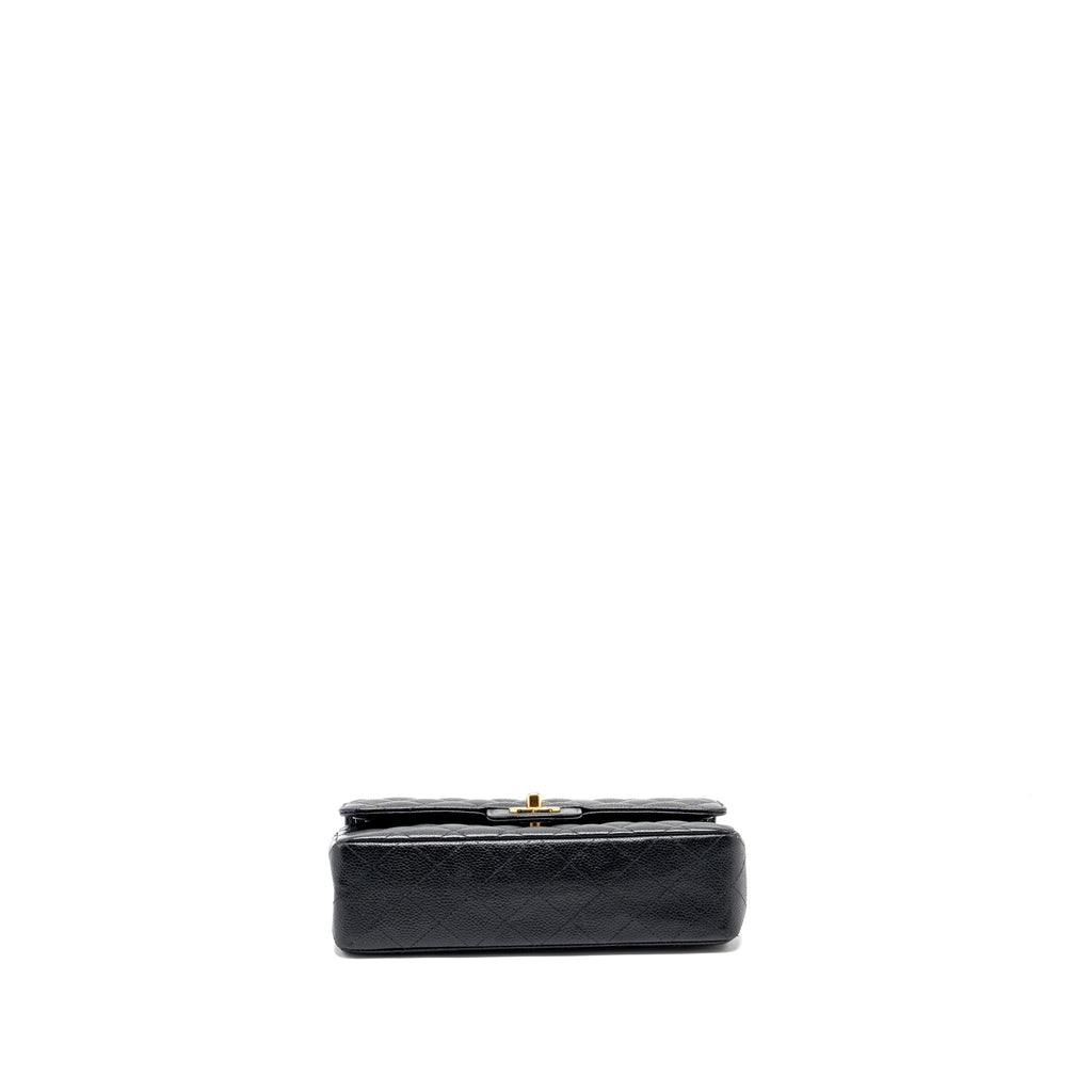 Chanel vintage small Classic double flap bag caviar black