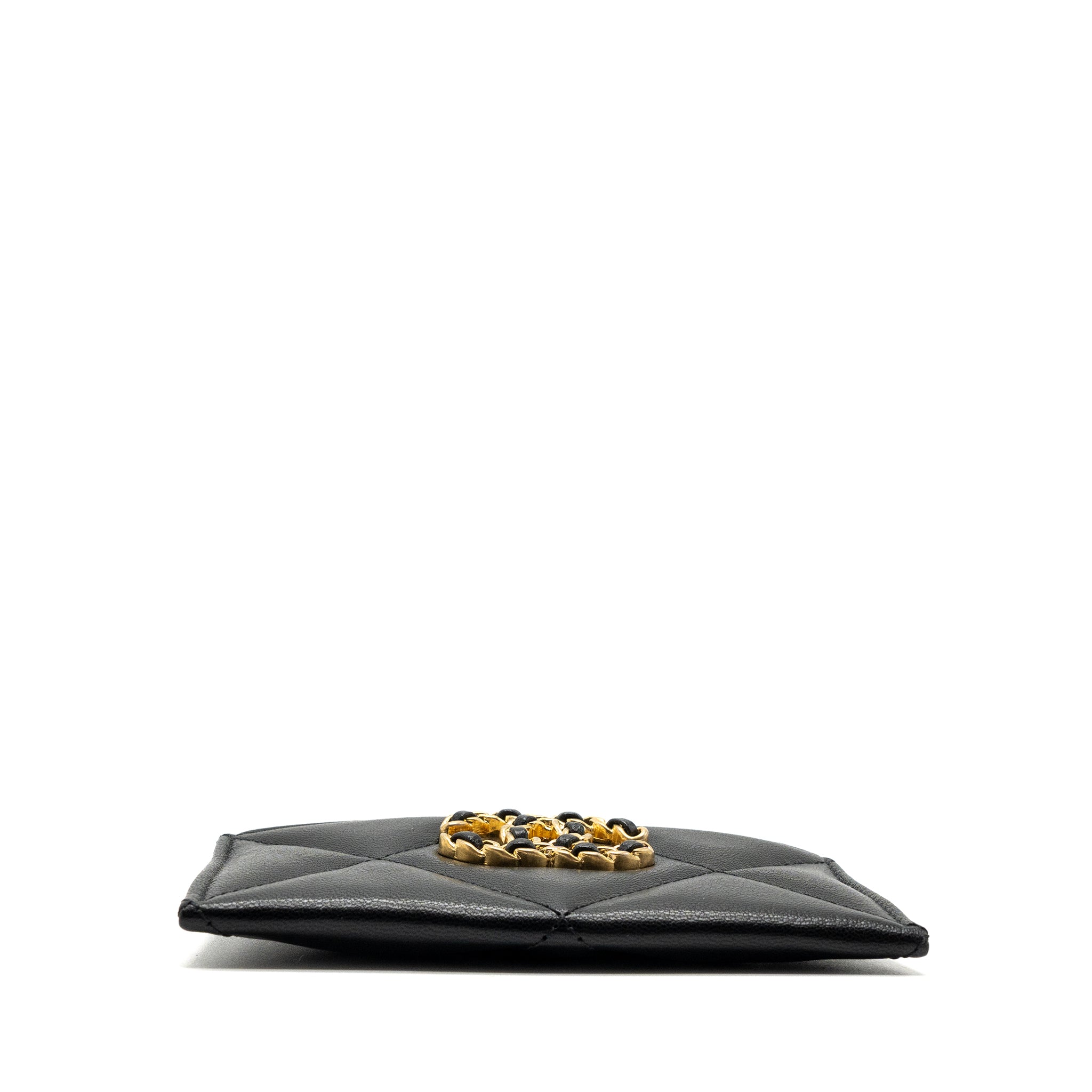 Chanel 19 Cardholder Lambskin Black