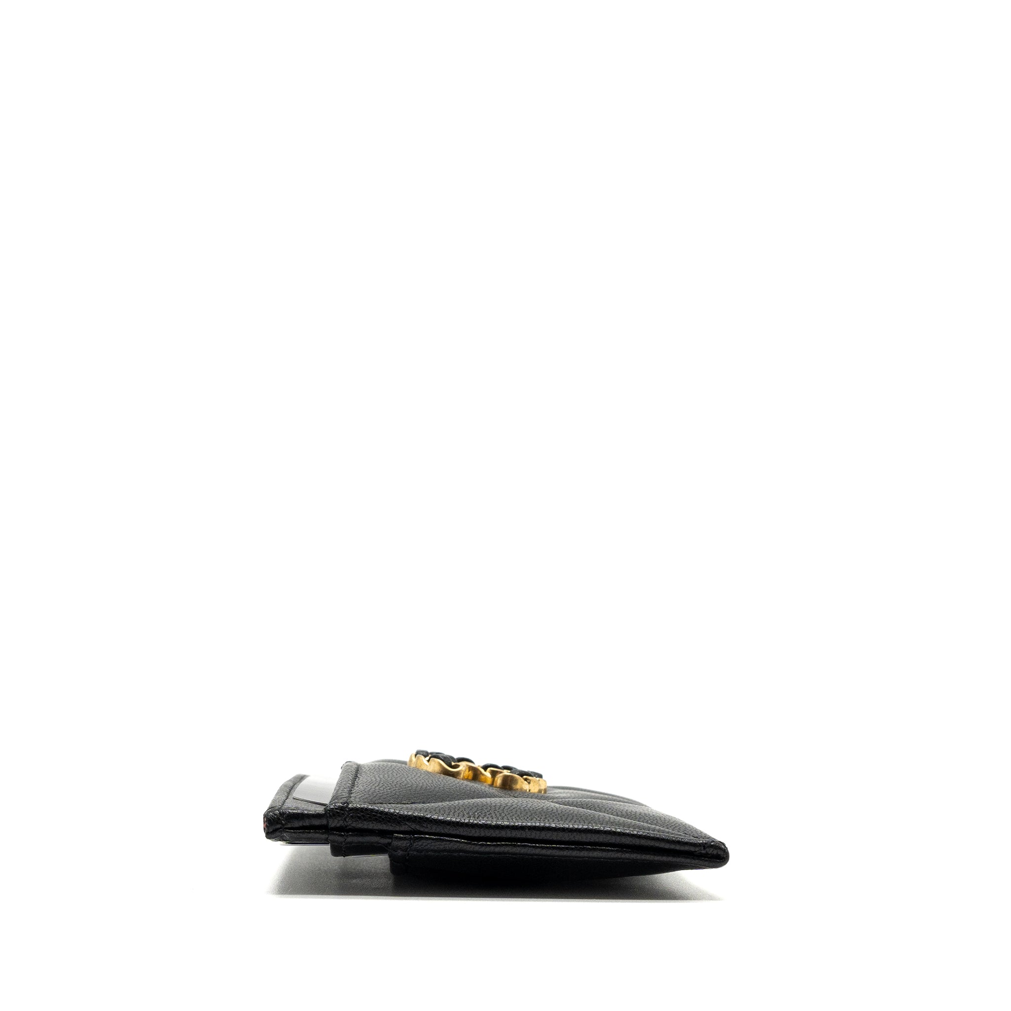 Chanel 19 Cardholder Lambskin Black