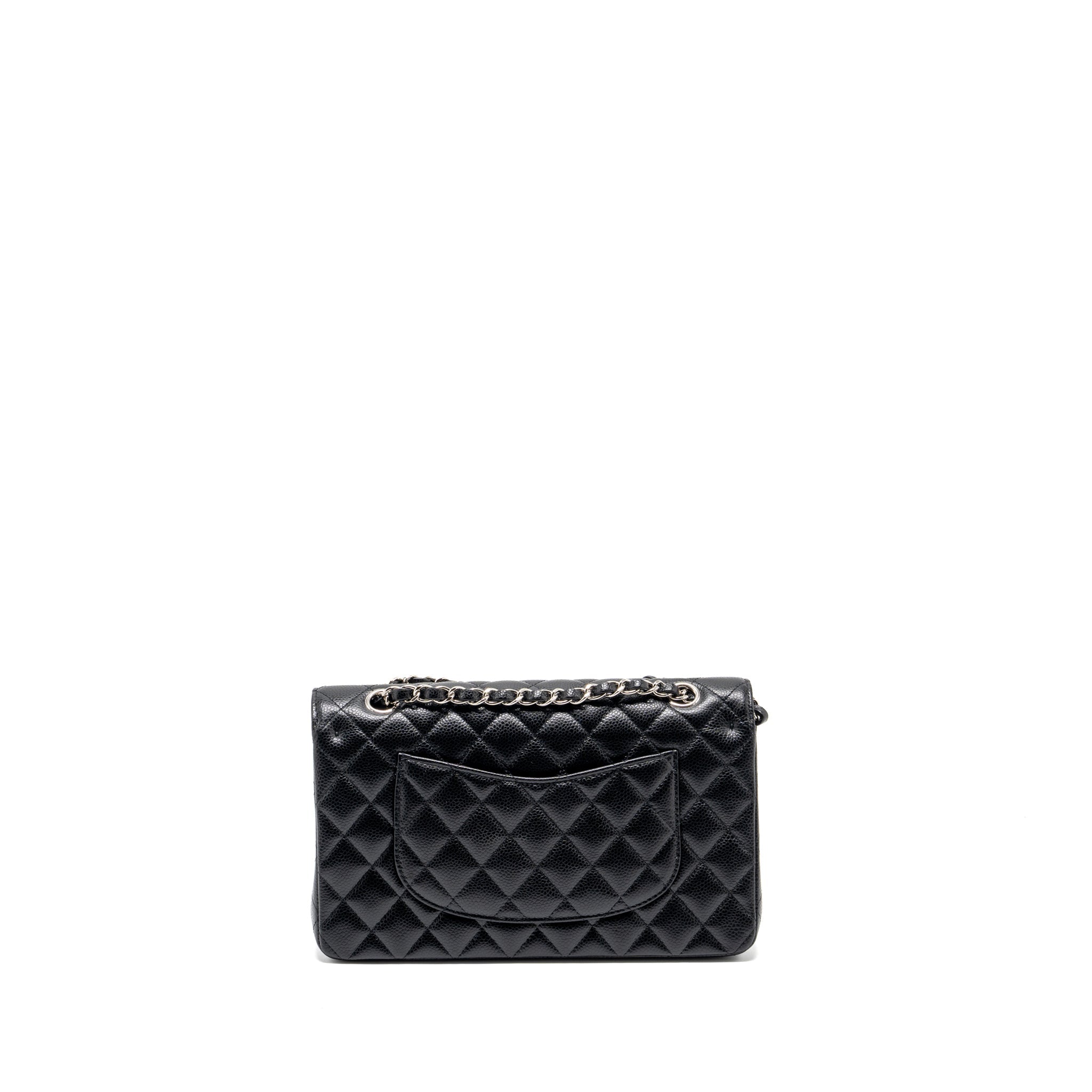 Chanel medium classic double flap bag Caviar Black
