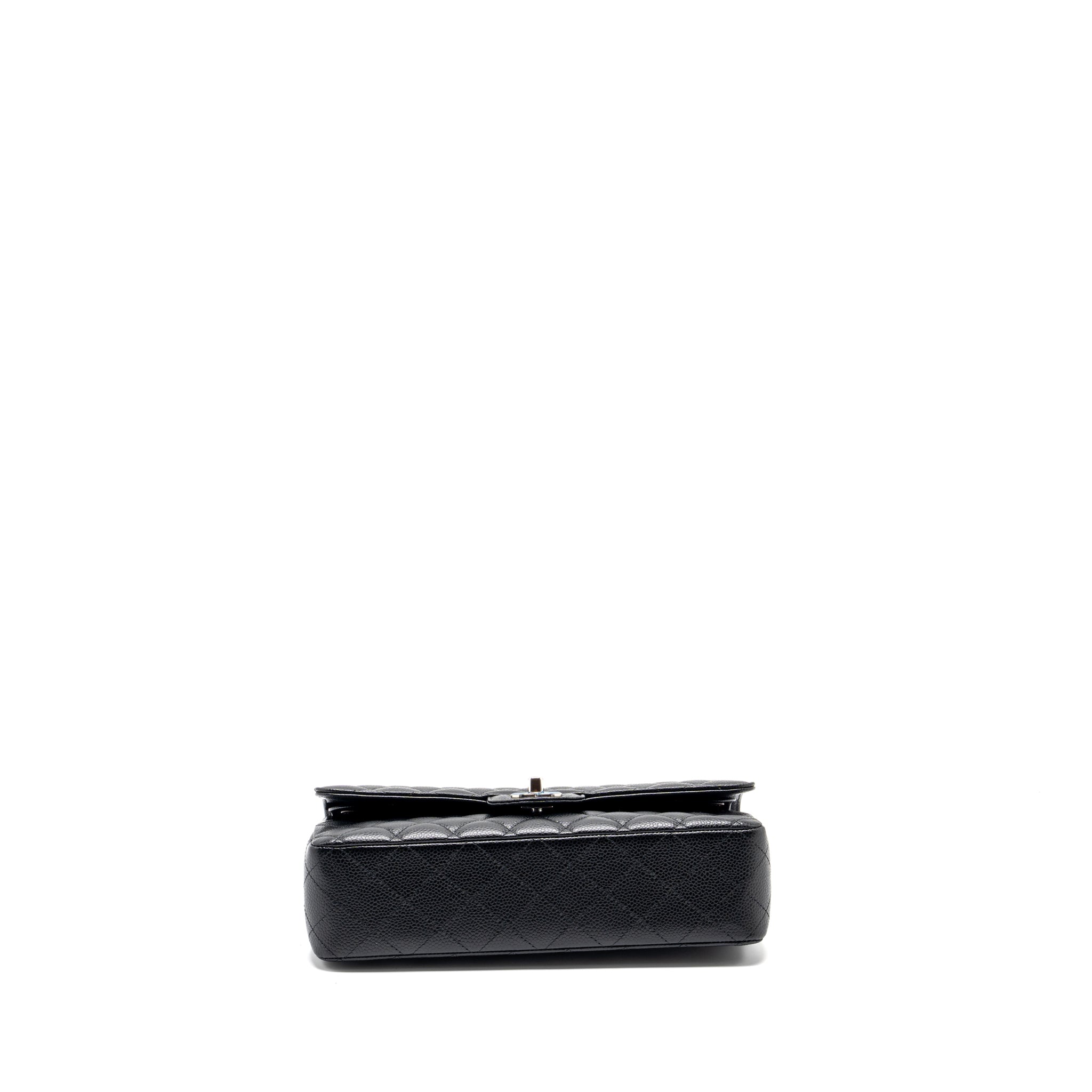 Chanel medium classic double flap bag Caviar Black