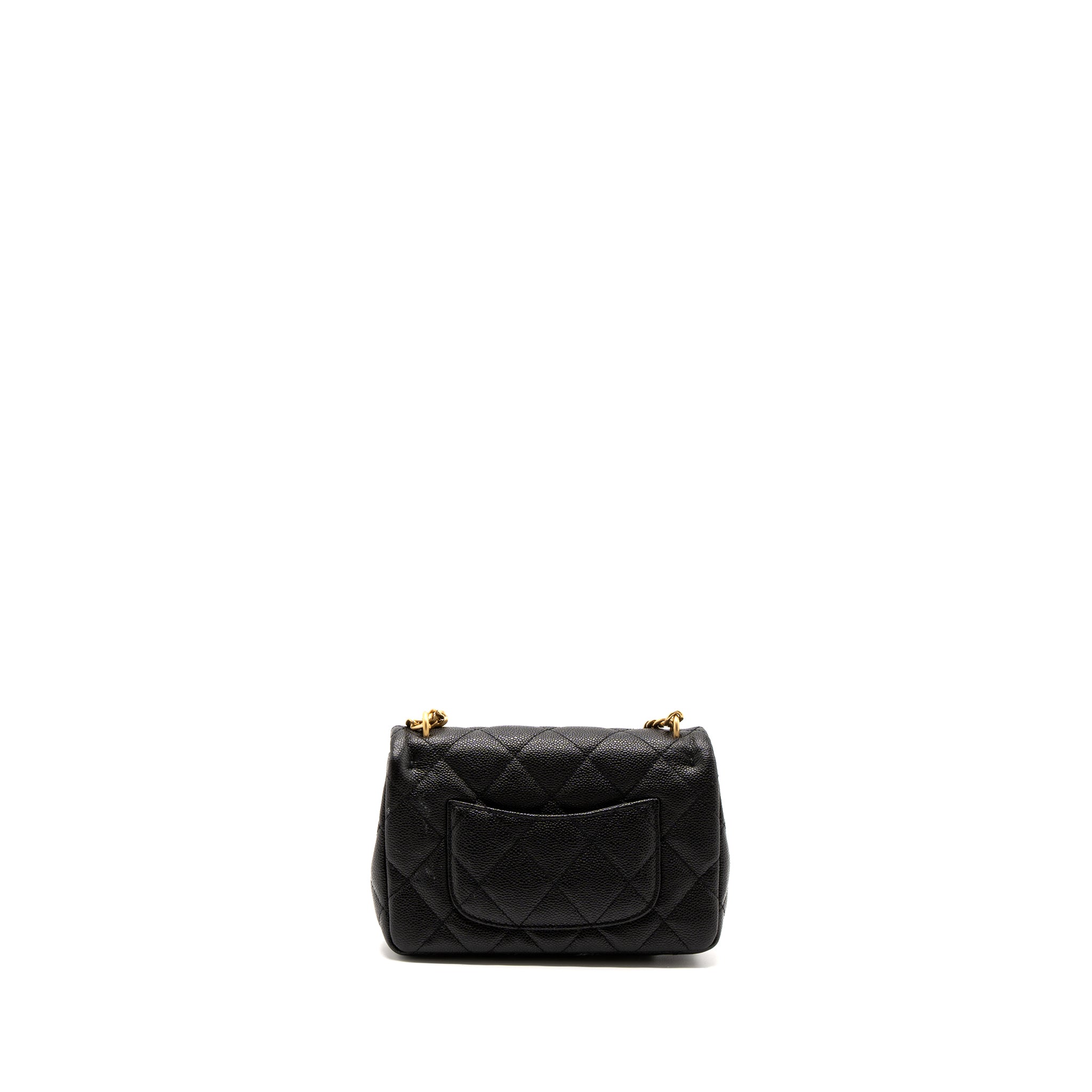 Chanel 23P mini Coco Love Flap Bag Caviar Black Brushed (Microchip)