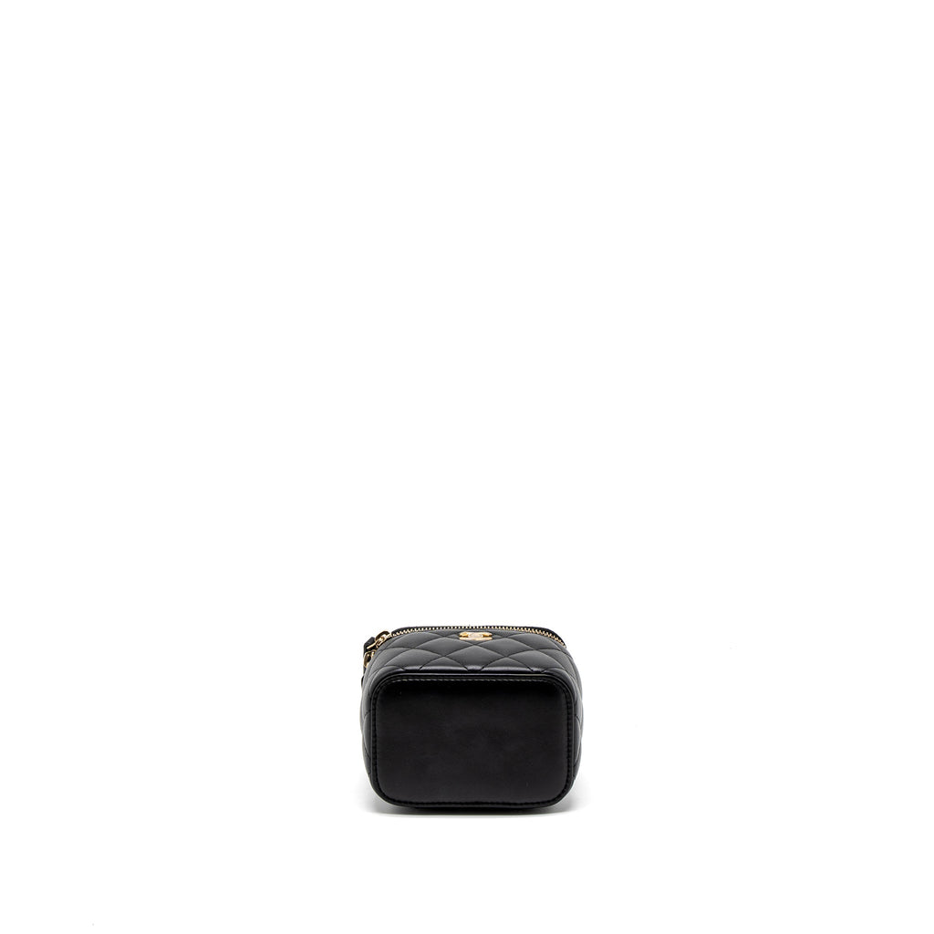 Chanel Pearl Crush Mini Vanity Case Lambskin Black
