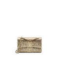 Chanel medium classic double flap bag python Gold