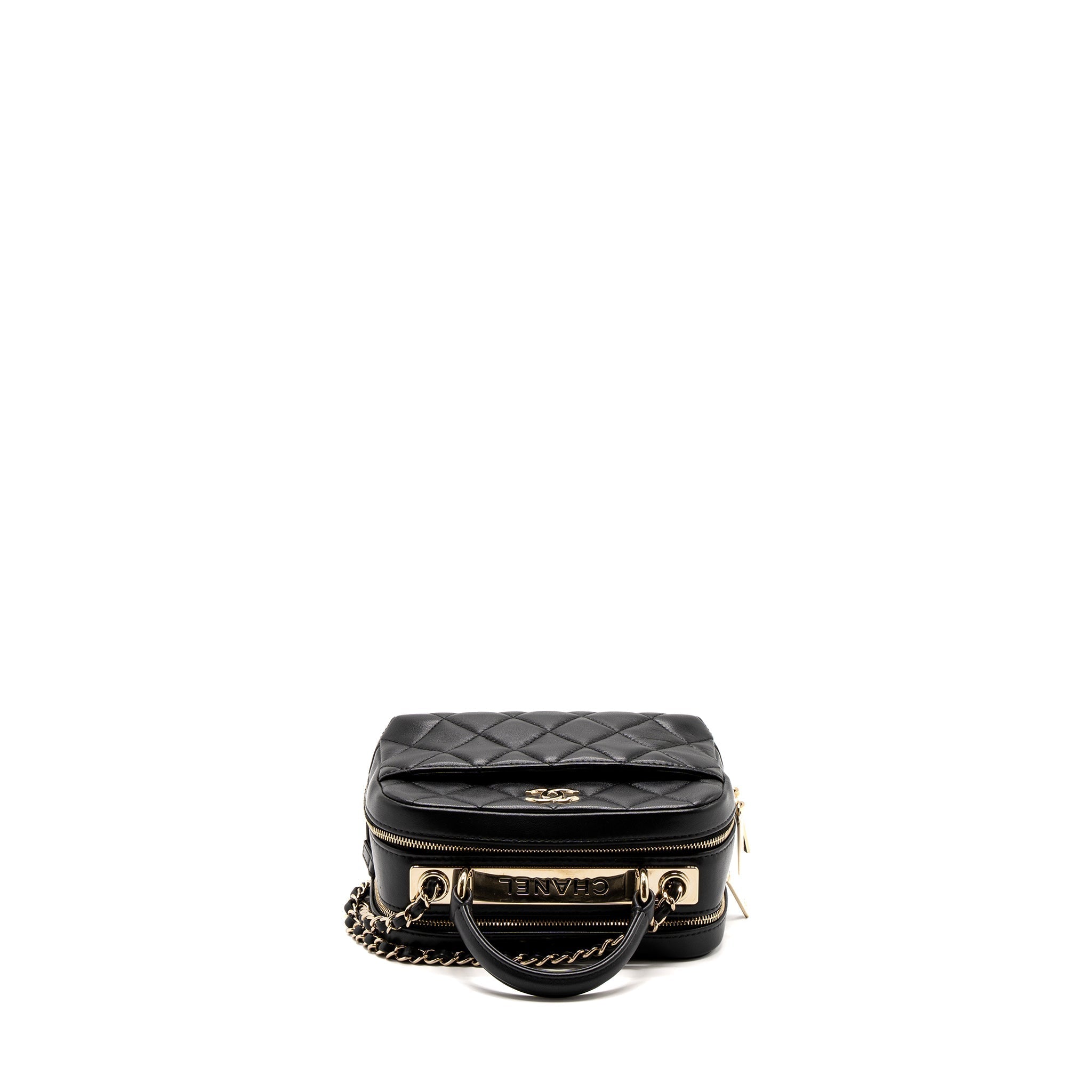 Chanel Trendy CC Top Handle Vanity Bag Lambskin Black