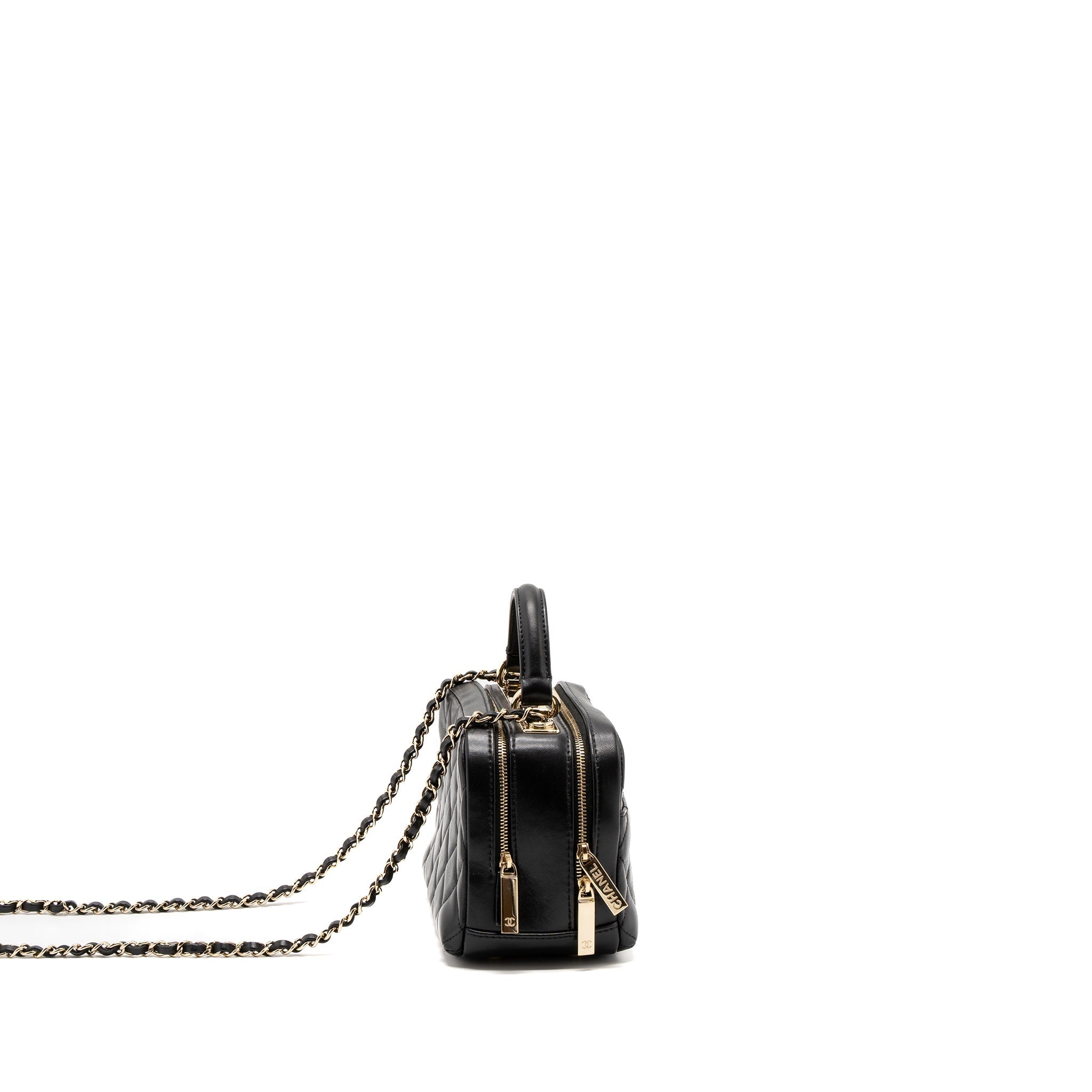 Chanel Trendy CC Top Handle Vanity Bag Lambskin Black