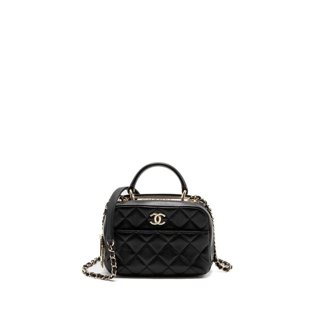 Chanel Trendy CC Top Handle Vanity Bag Lambskin Black