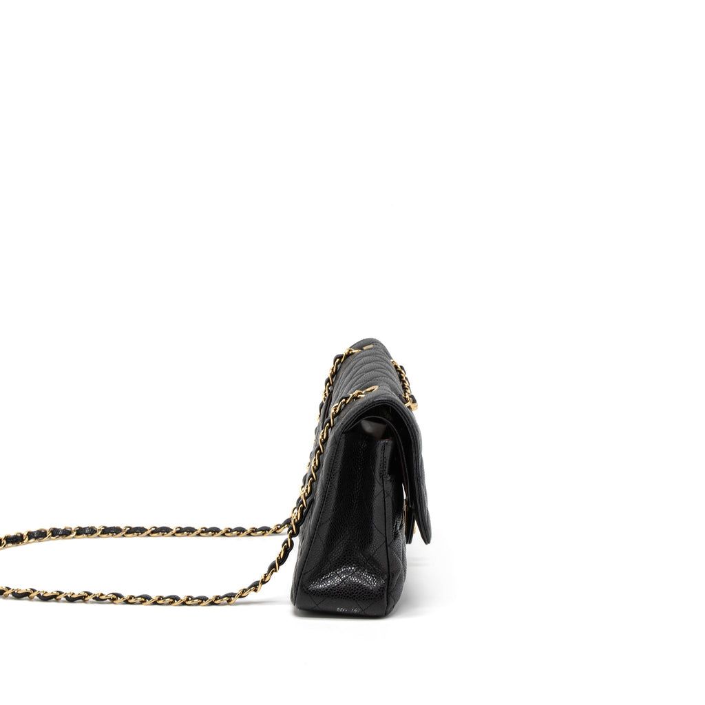 Chanel Medium Classic Double Flap Bag Caviar Black