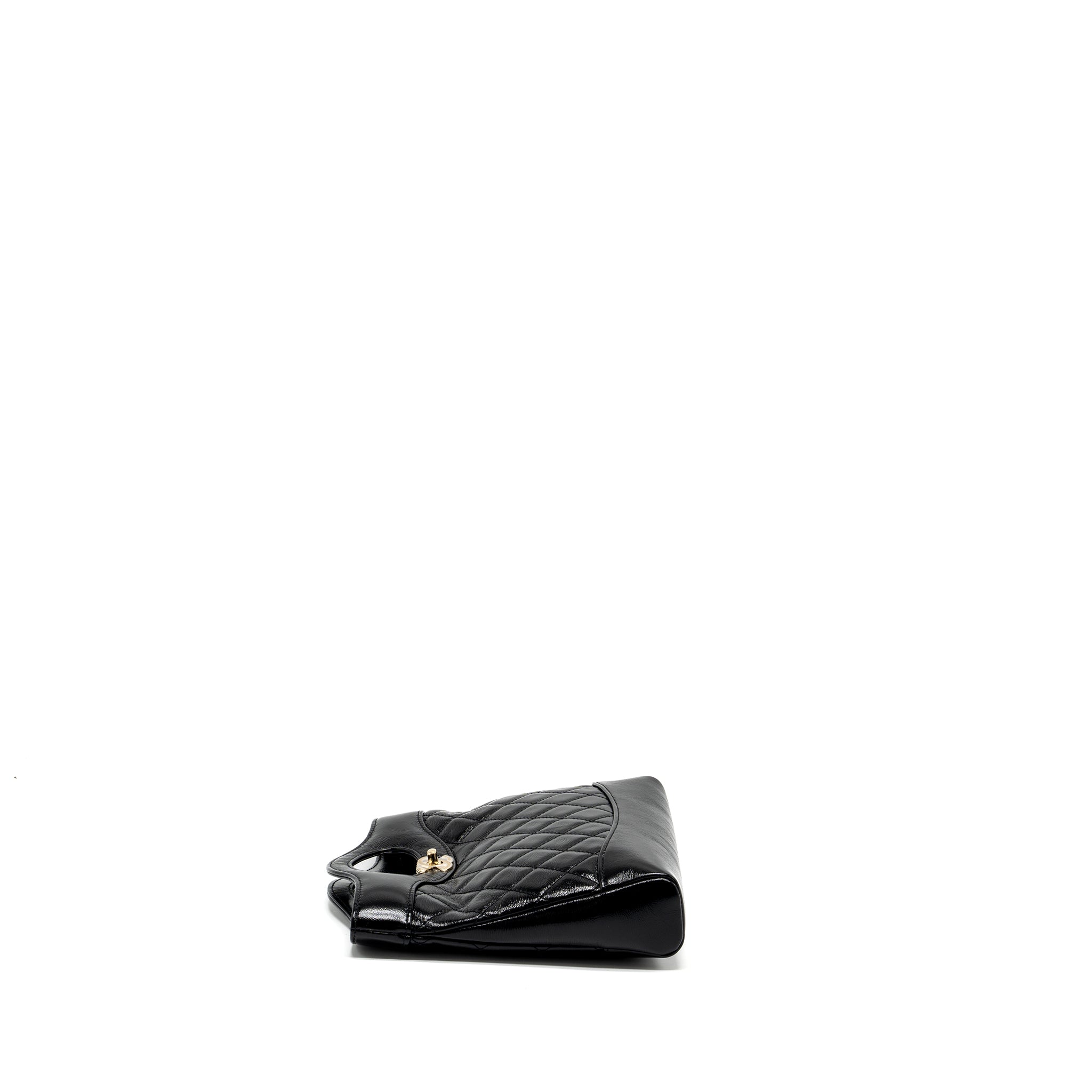 Chanel 24S Mini 31 Bag shiny Lambskin black  (microchip)