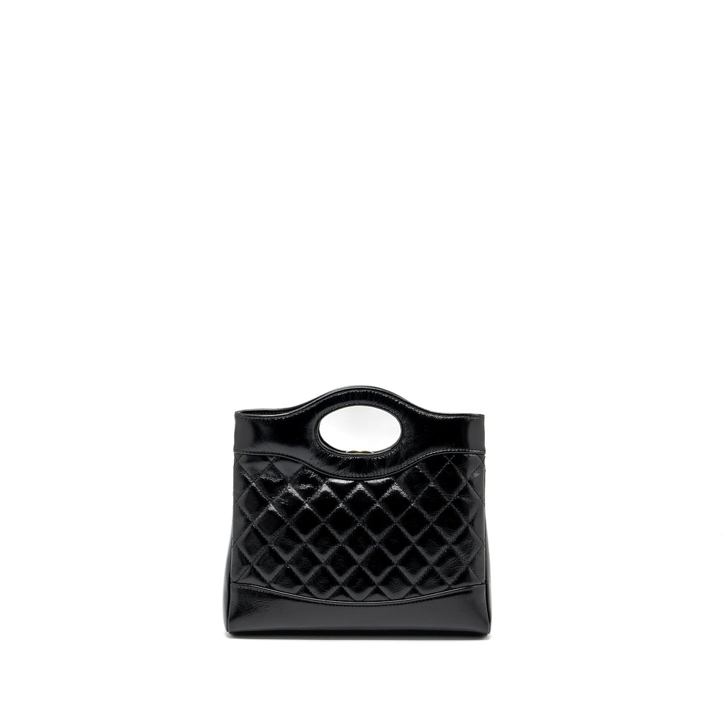 Chanel 24S Mini 31 Bag shiny Lambskin black  (microchip)
