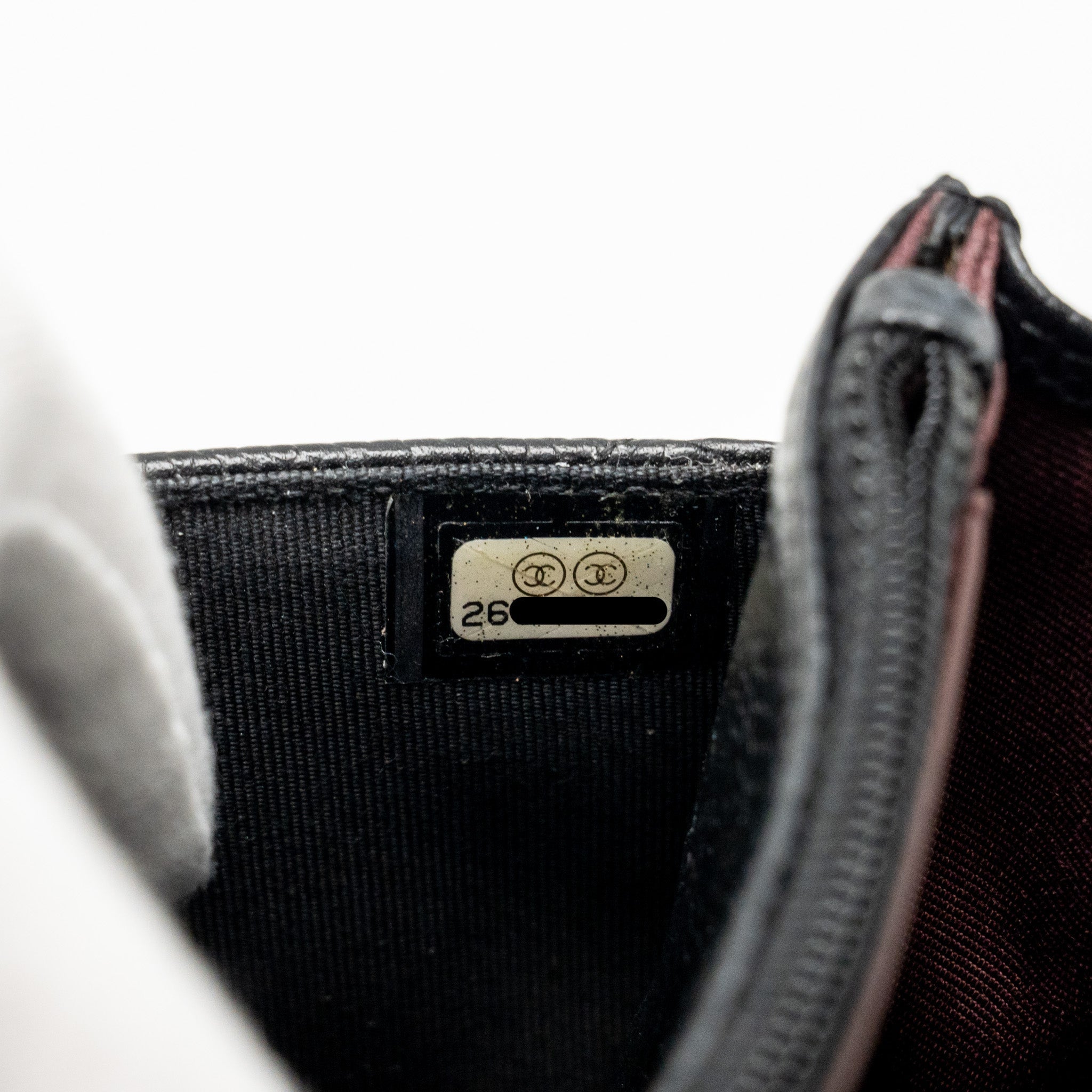 Chanel Classic wallet on chain caviar Black