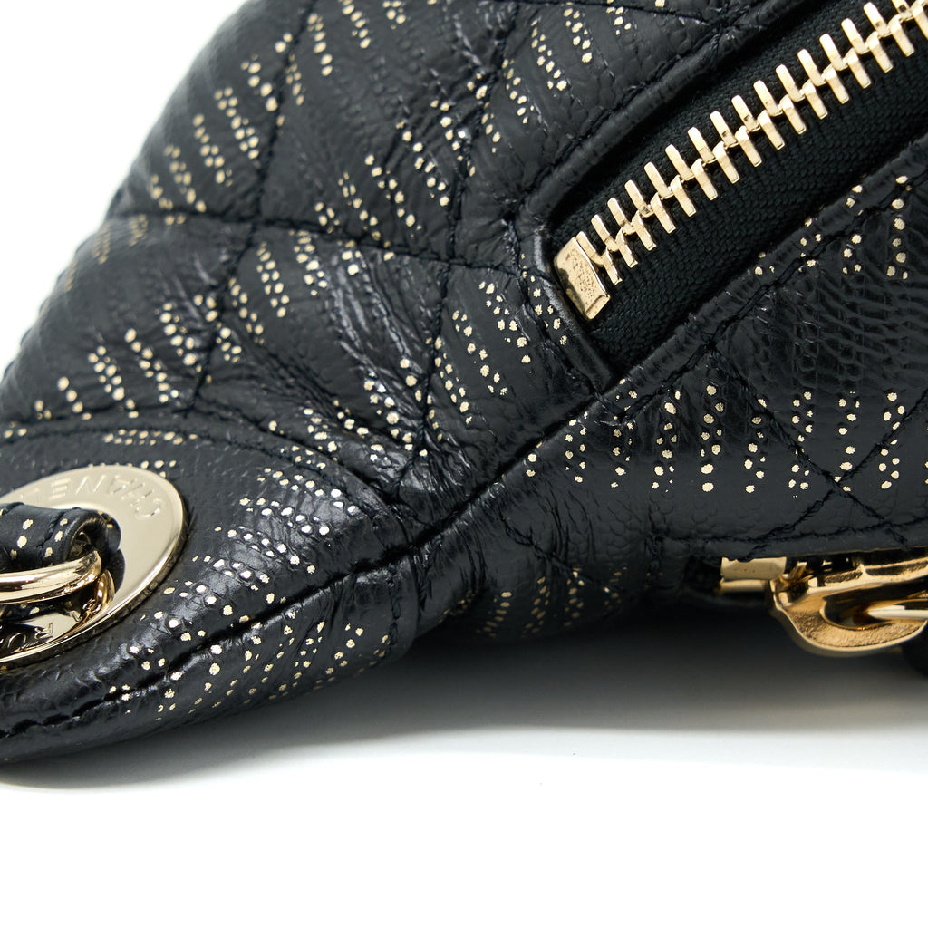 Chanel Seasonal Waist Bag Calfskin Black/Gold