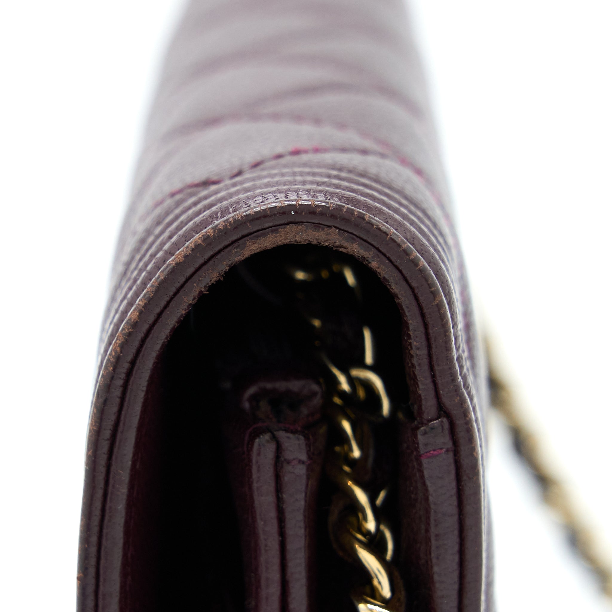 Chanel Boy Wallet on Chain Caviar Burgundy