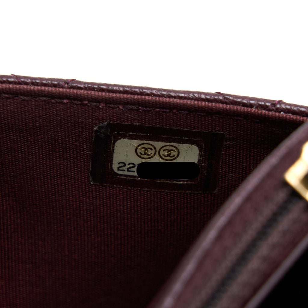 Chanel Boy Wallet on Chain Caviar Burgundy