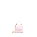 Chanel Top Handle Mini Flap Bag with Chain Lambskin Light Pink L