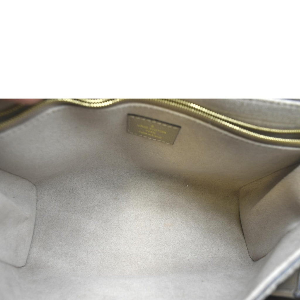 LOUIS VUITTON Vavin MM Monogram Empreinte Leather Shoulder Bag Taupe