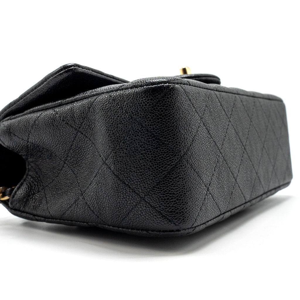Chanel Top Handle Mini Rectangular Flap Bag Caviar Black