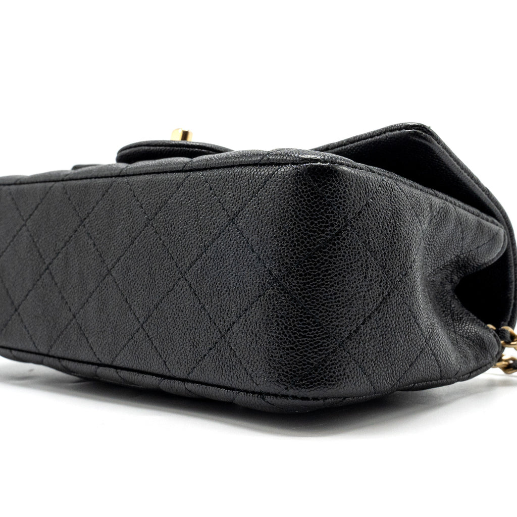 Chanel Top Handle Mini Rectangular Flap Bag Caviar Black