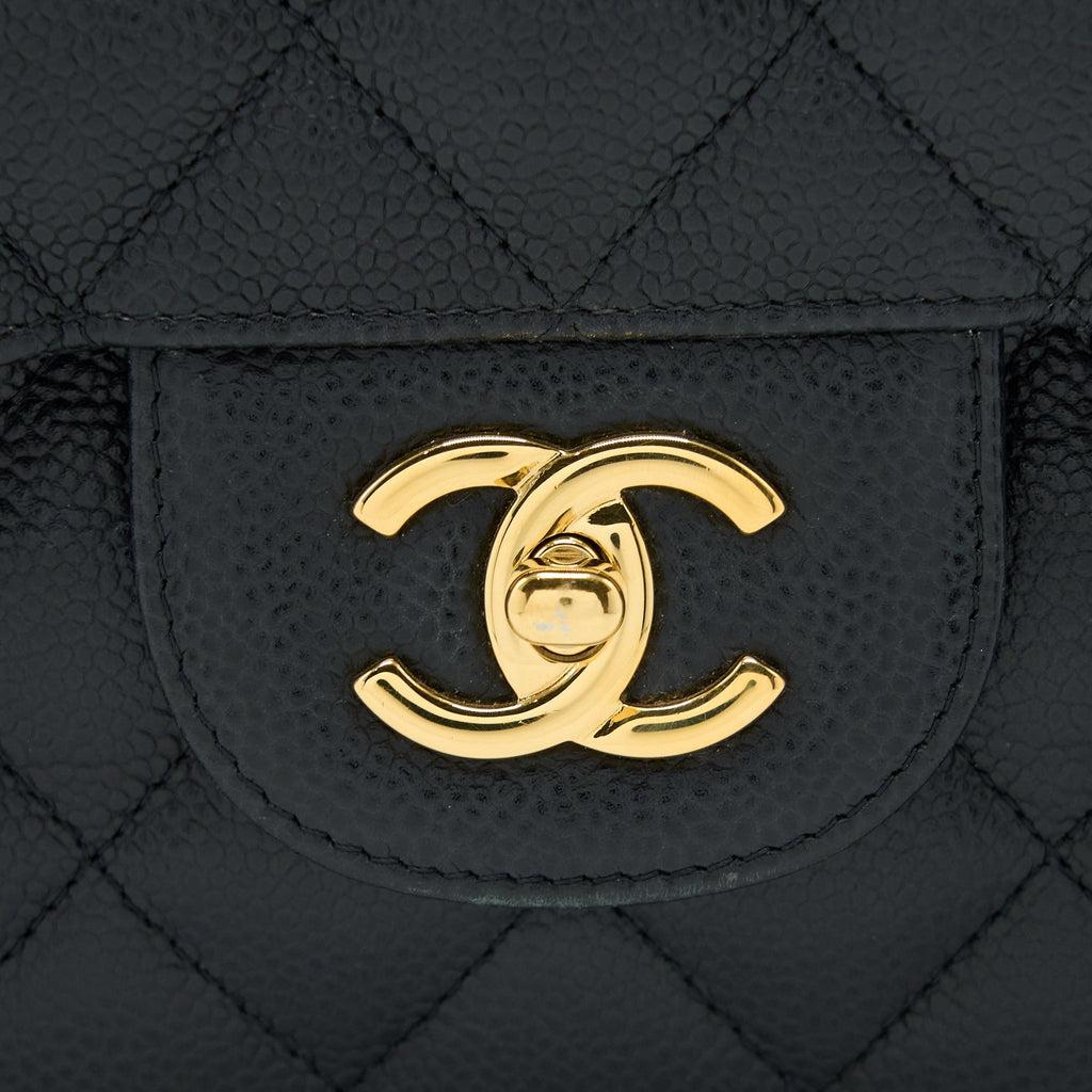 Chanel Classic Jumbo Double Flap Bag Caviar Black