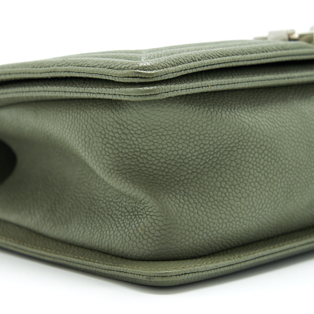 Chanel Medium Boy Bag Caviar Light Green
