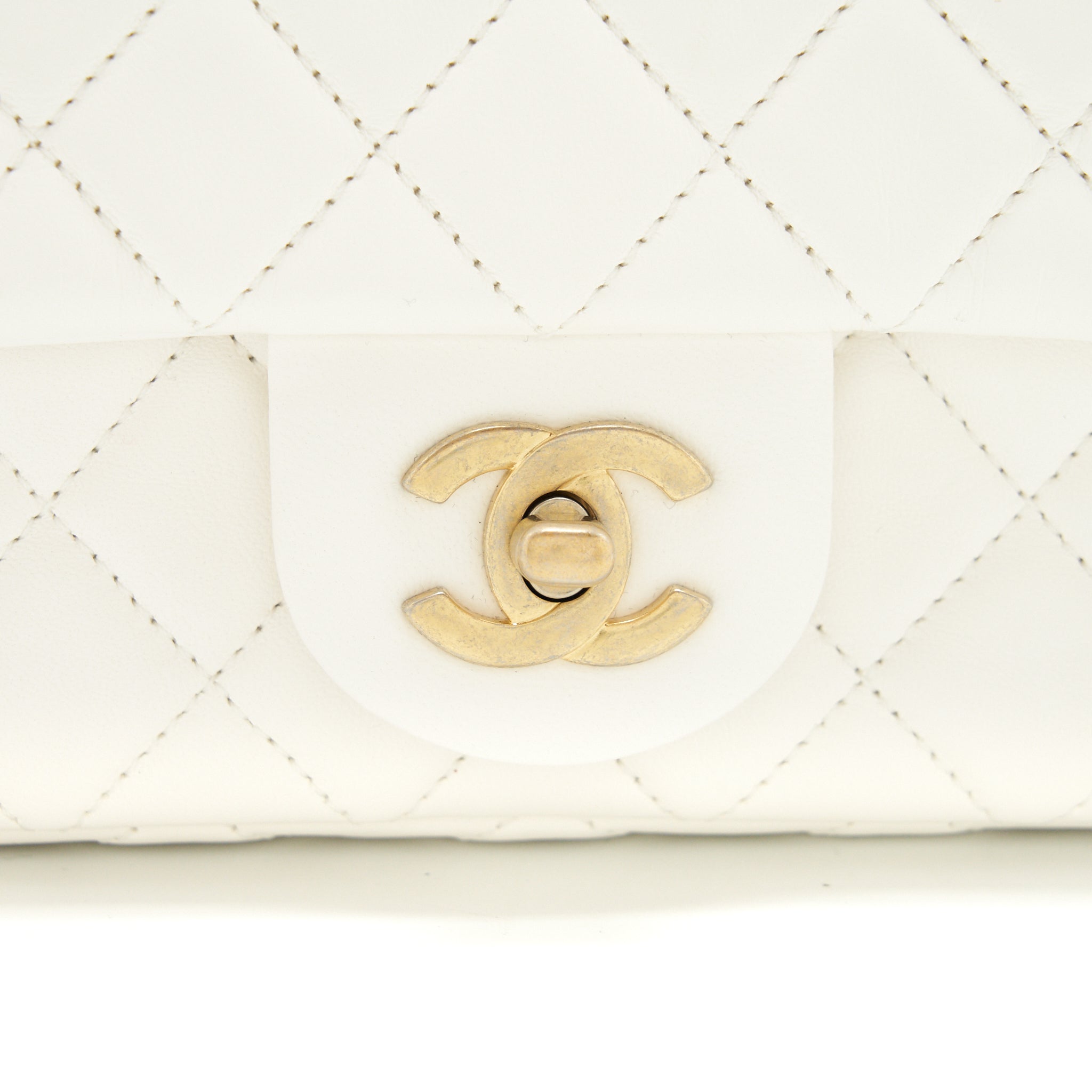 Chanel Mini Rectangular Pearl Crush White