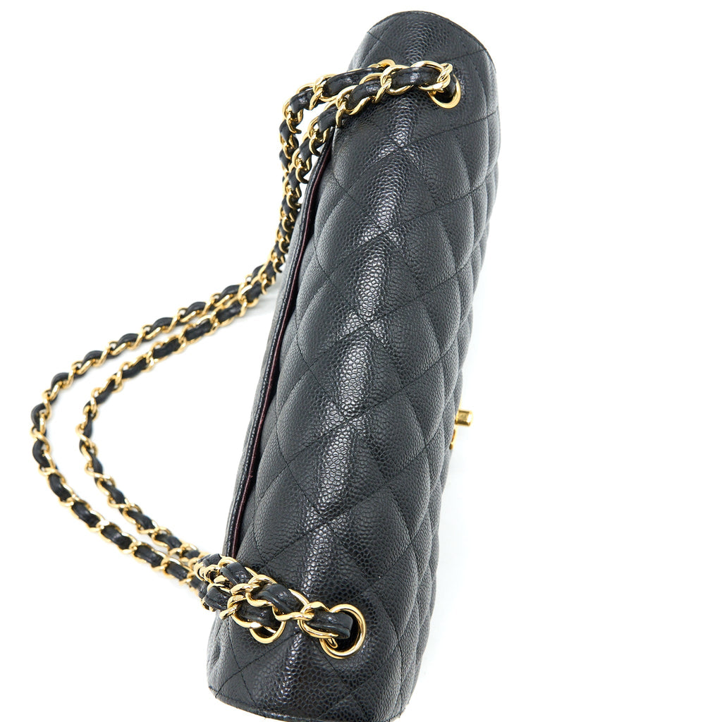 Chanel Classic Jumbo Double Flap Bag Caviar Black