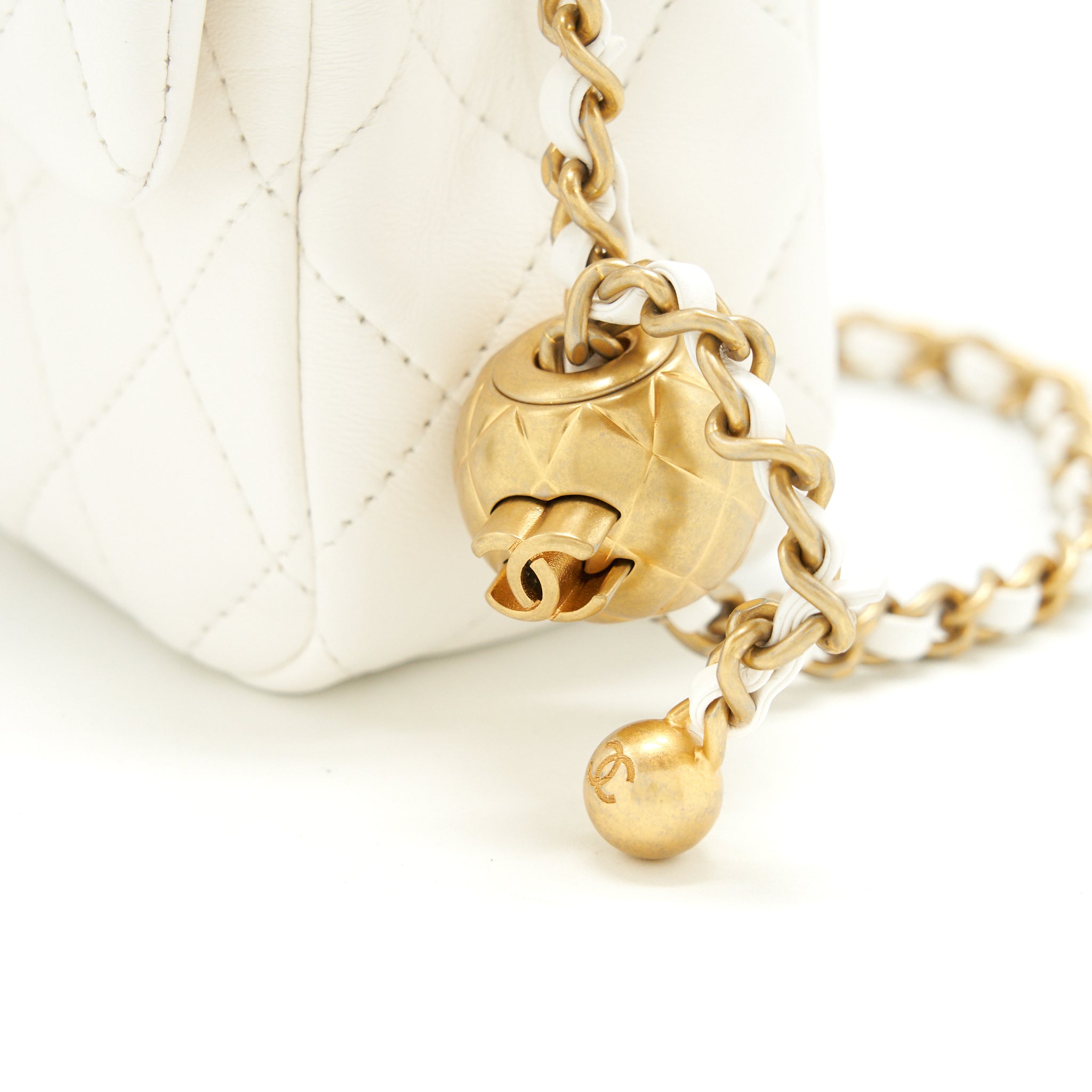 Chanel Mini Rectangular Pearl Crush White