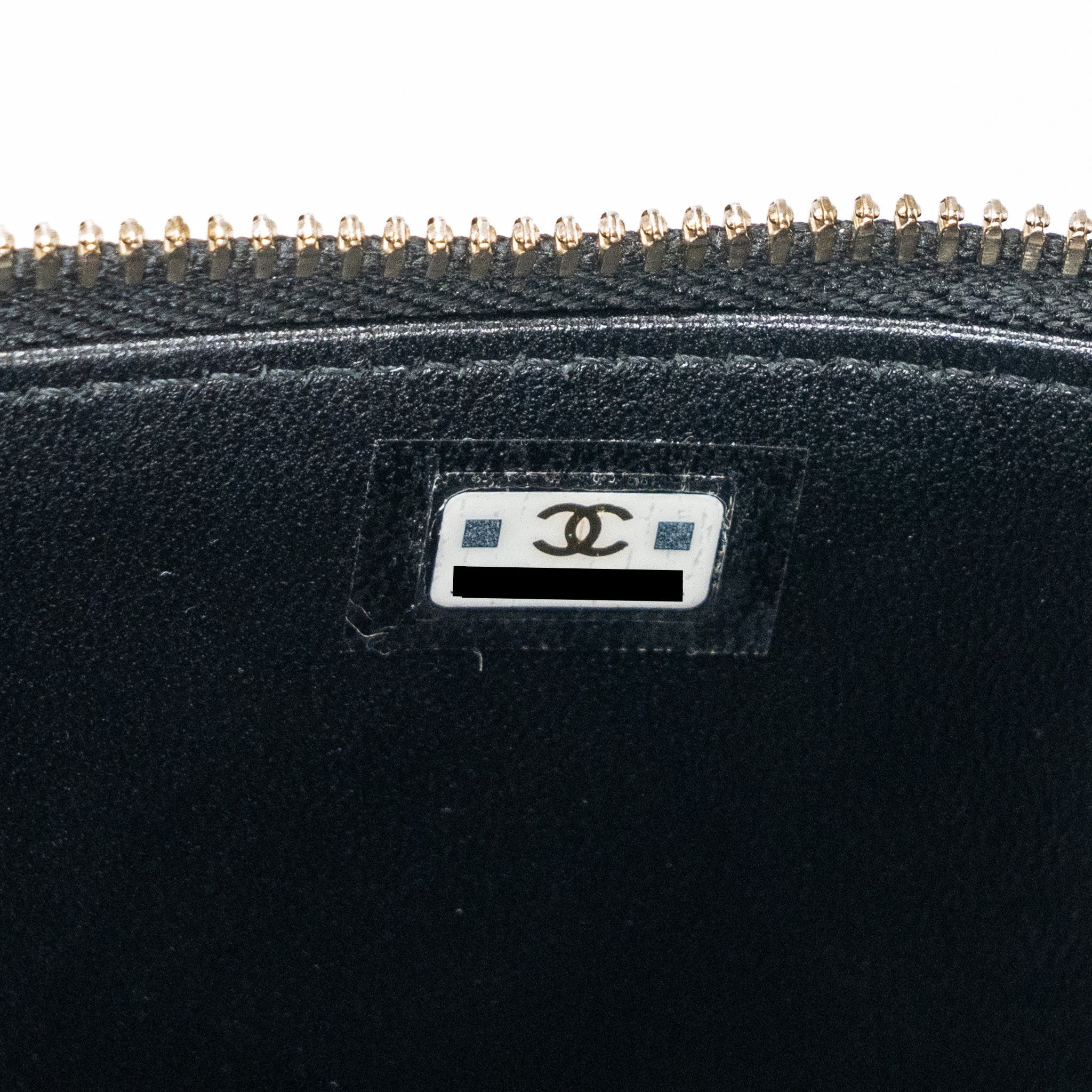 Chanel Top Handle Long Vanity With Chain Lambskin Black L(Microchip)