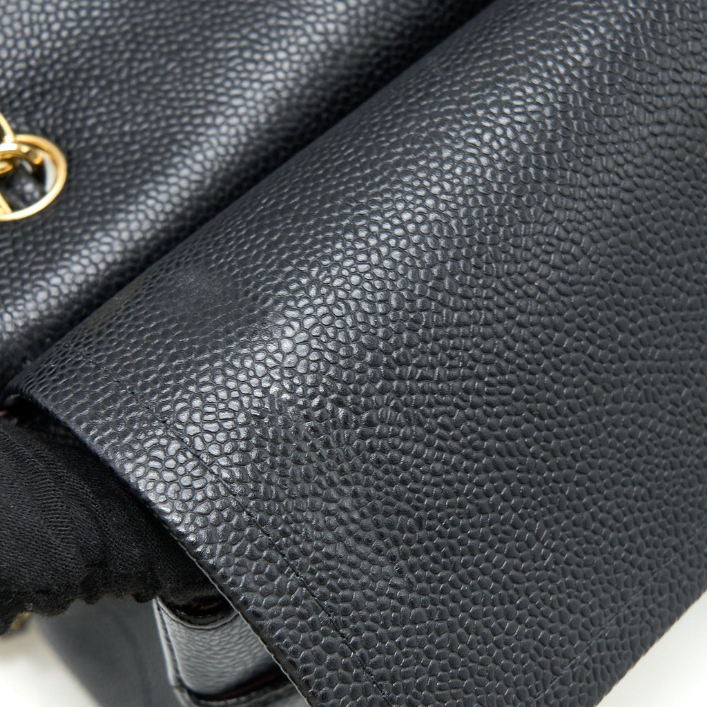Chanel Classic Jumbo Double Flap Bag Caviar Black