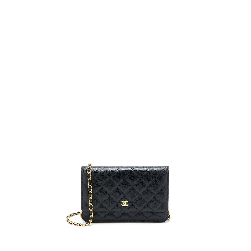 Chanel Classic Wallet On Chain Caviar Black  (Microchip)