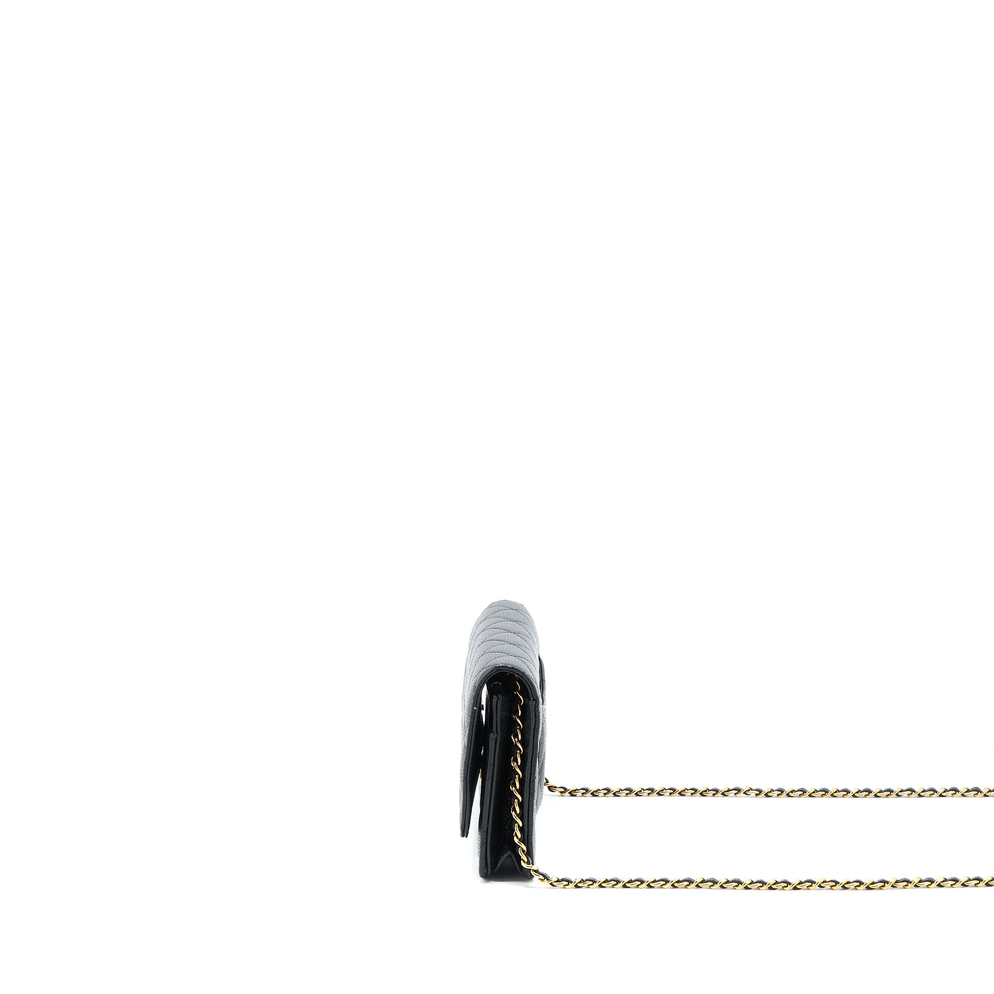 Chanel Classic Wallet On Chain Caviar Black  (Microchip)