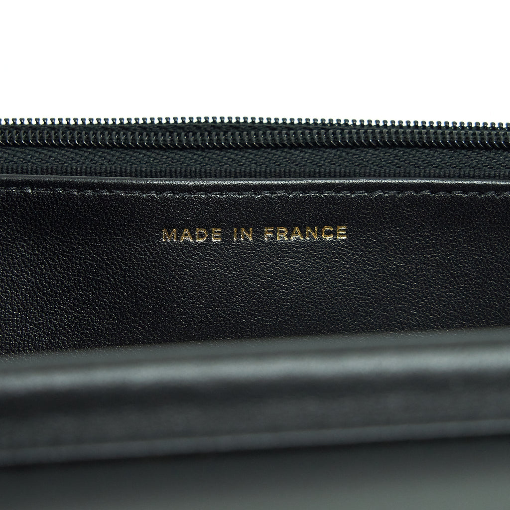 Chanel Ribbon Wallet On Chain Lambskin Black L