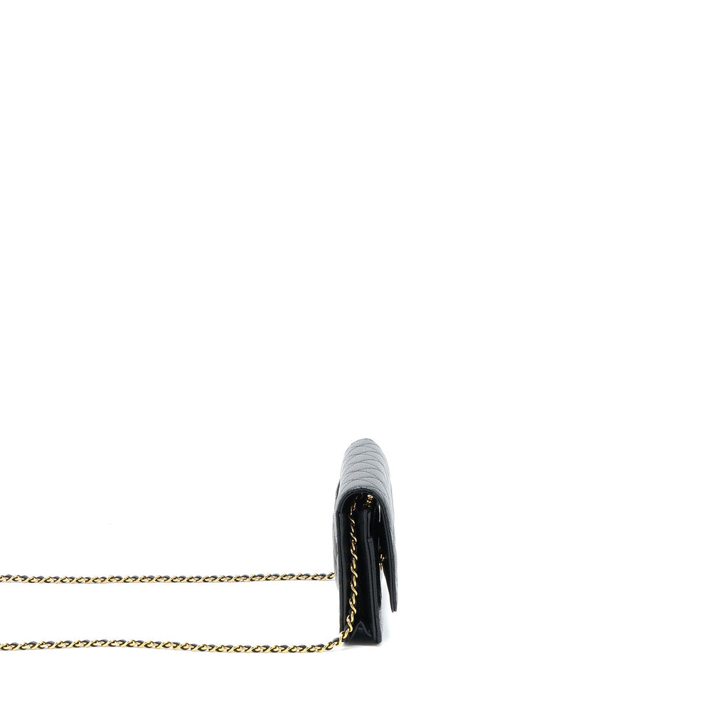 Chanel Classic Wallet On Chain Caviar Black  (Microchip)