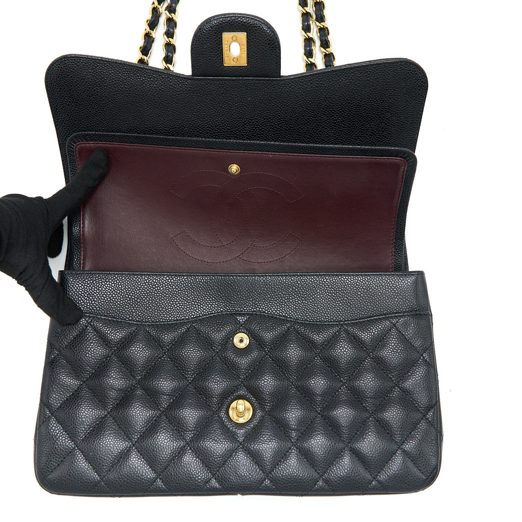Chanel Classic Jumbo Double Flap Bag Caviar Black