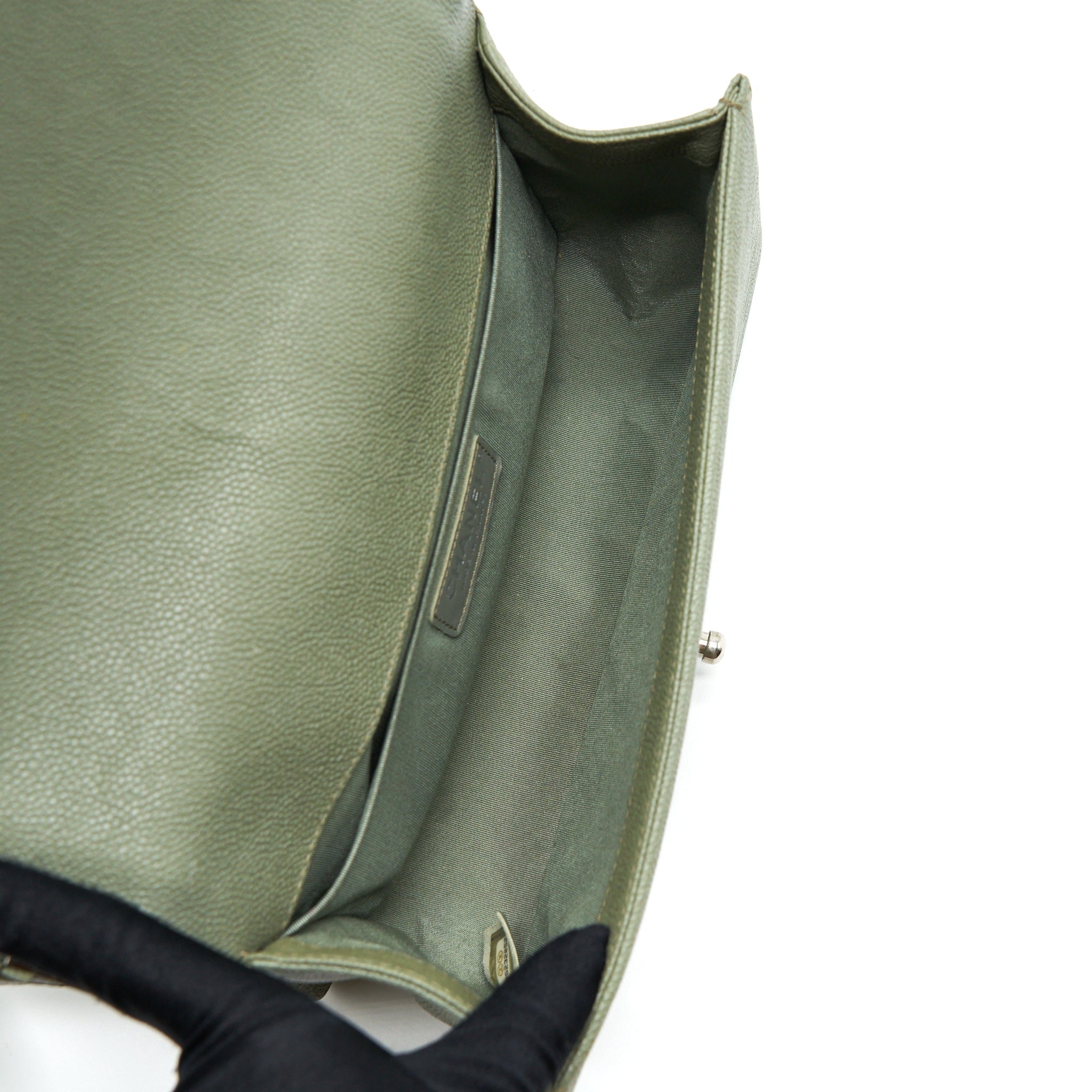 Chanel Medium Boy Bag Caviar Light Green