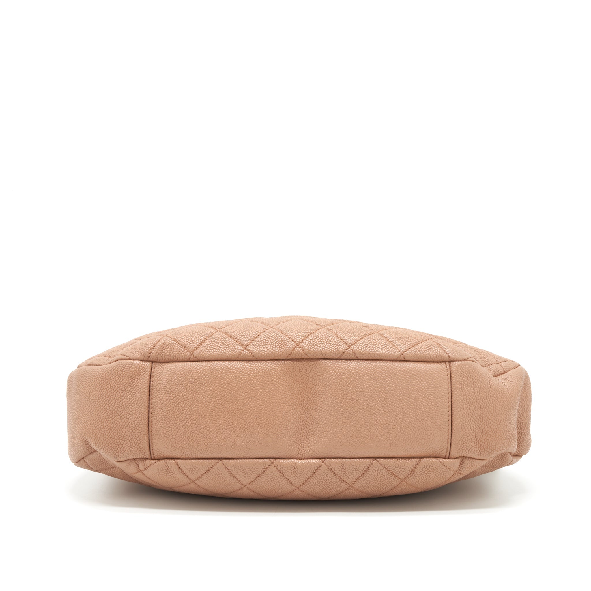 Chanel Round Flap Bag Caviar Dark Beige