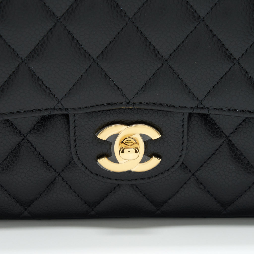 Chanel Medium Classic Double Flap Bag Caviar Black