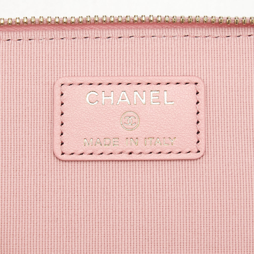 Chanel 22C Long Vanity with Chain Caviar Light Pink L
