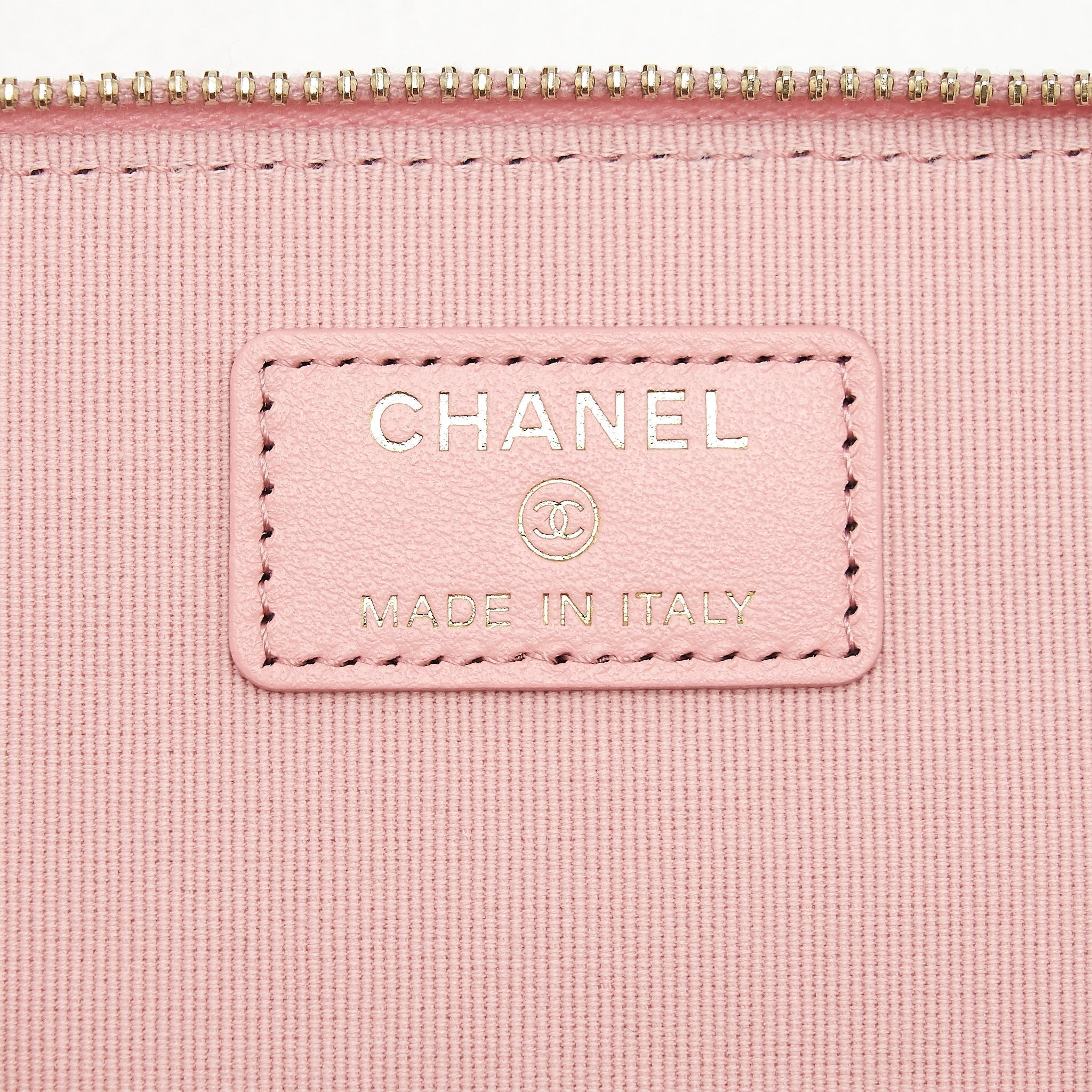 Chanel 22C Long Vanity with Chain Caviar Light Pink L