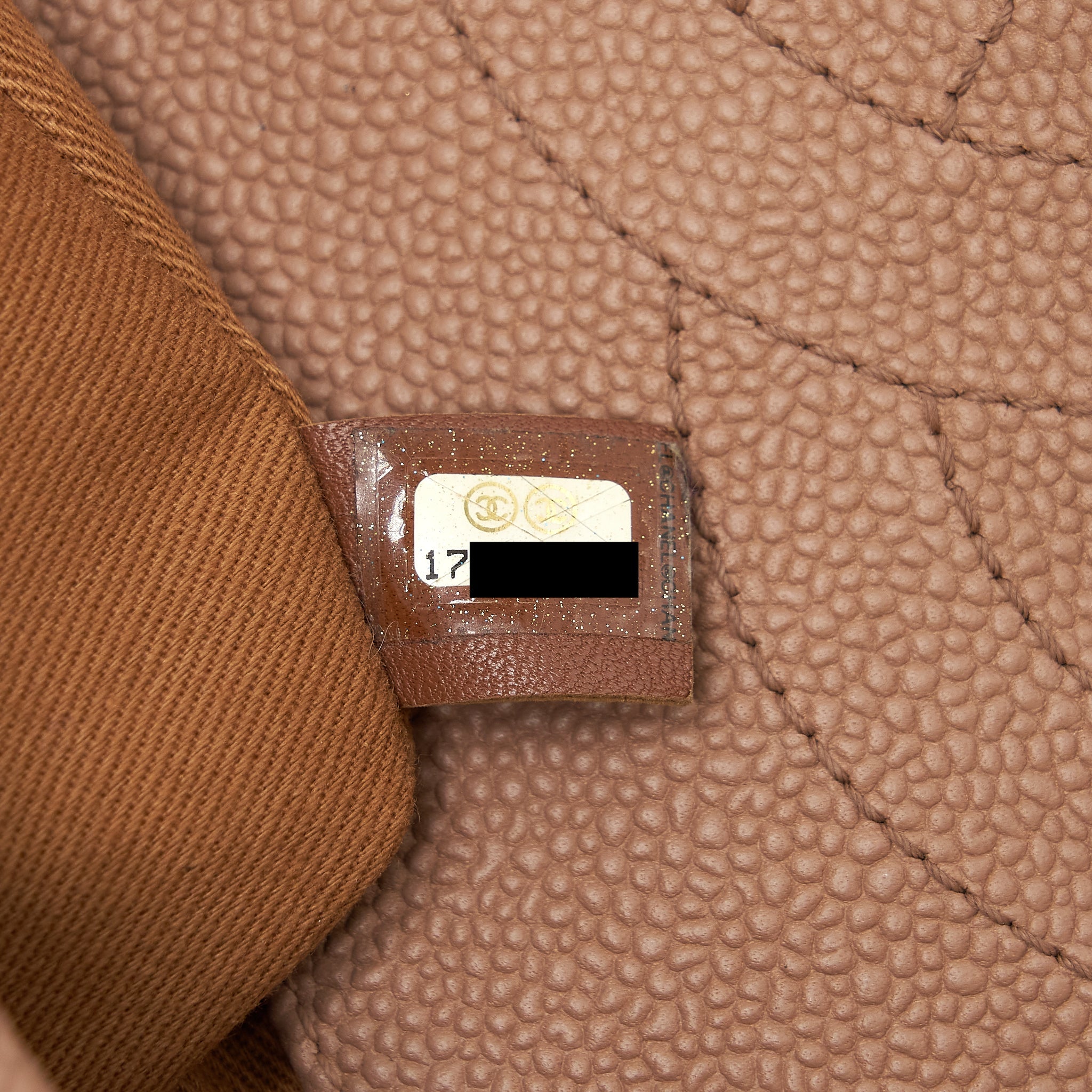 Chanel Round Flap Bag Caviar Dark Beige