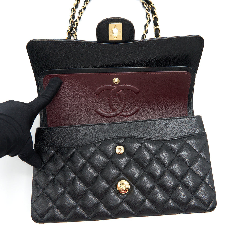 Chanel Medium Classic Double Flap Bag Caviar Black