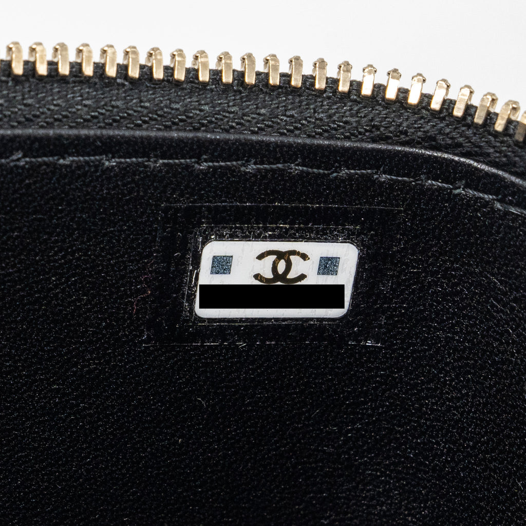Chanel top handle mini vanity with chain lambskin black L (microchip)
