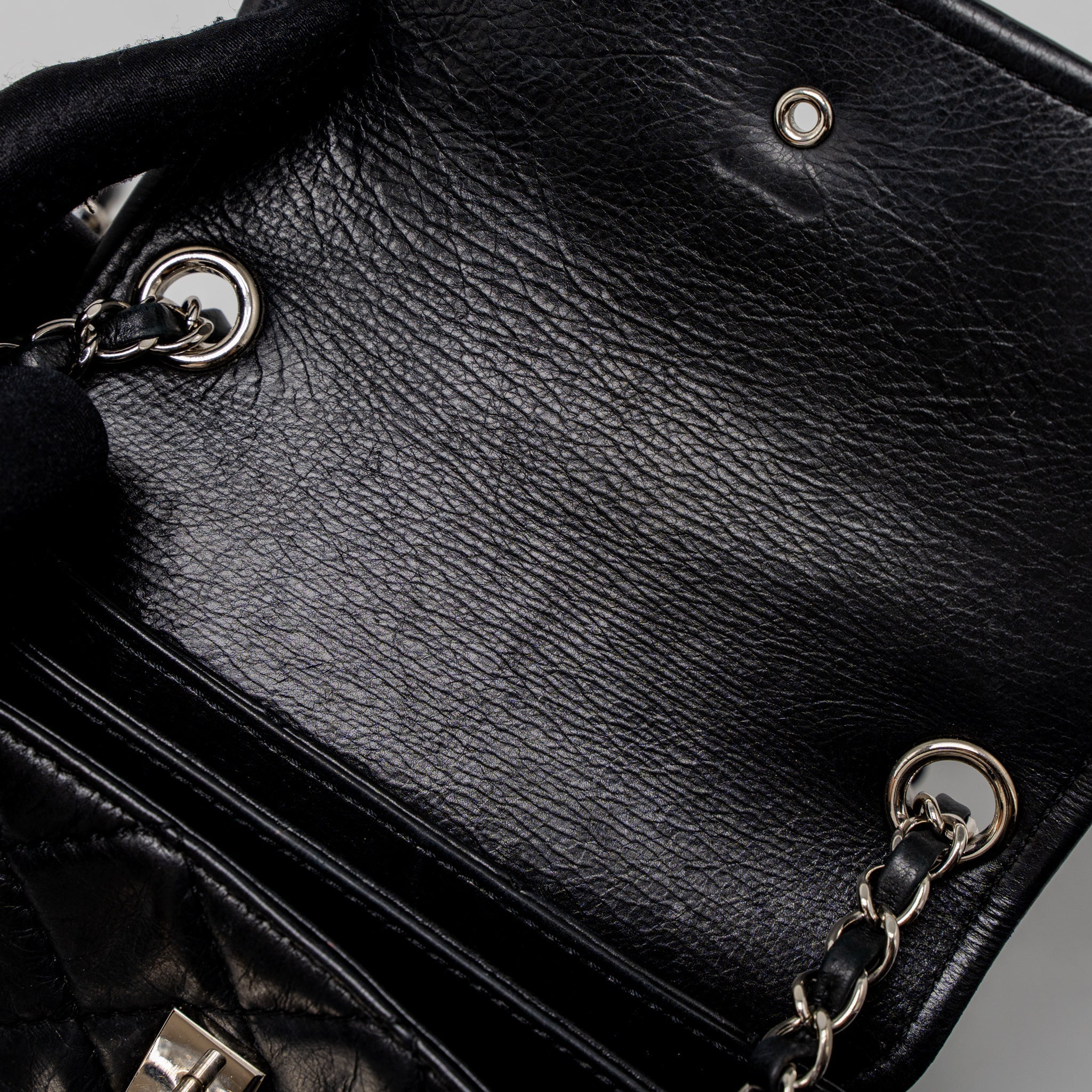 Chanel Giant CC Logo Bag Calfskin Navy