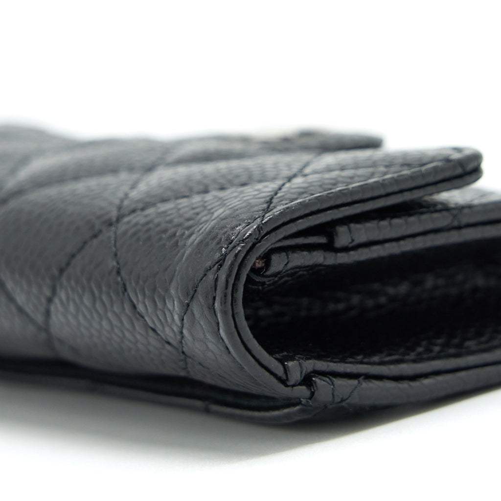 Chanel Classic Flap Card Holder Caviar Black