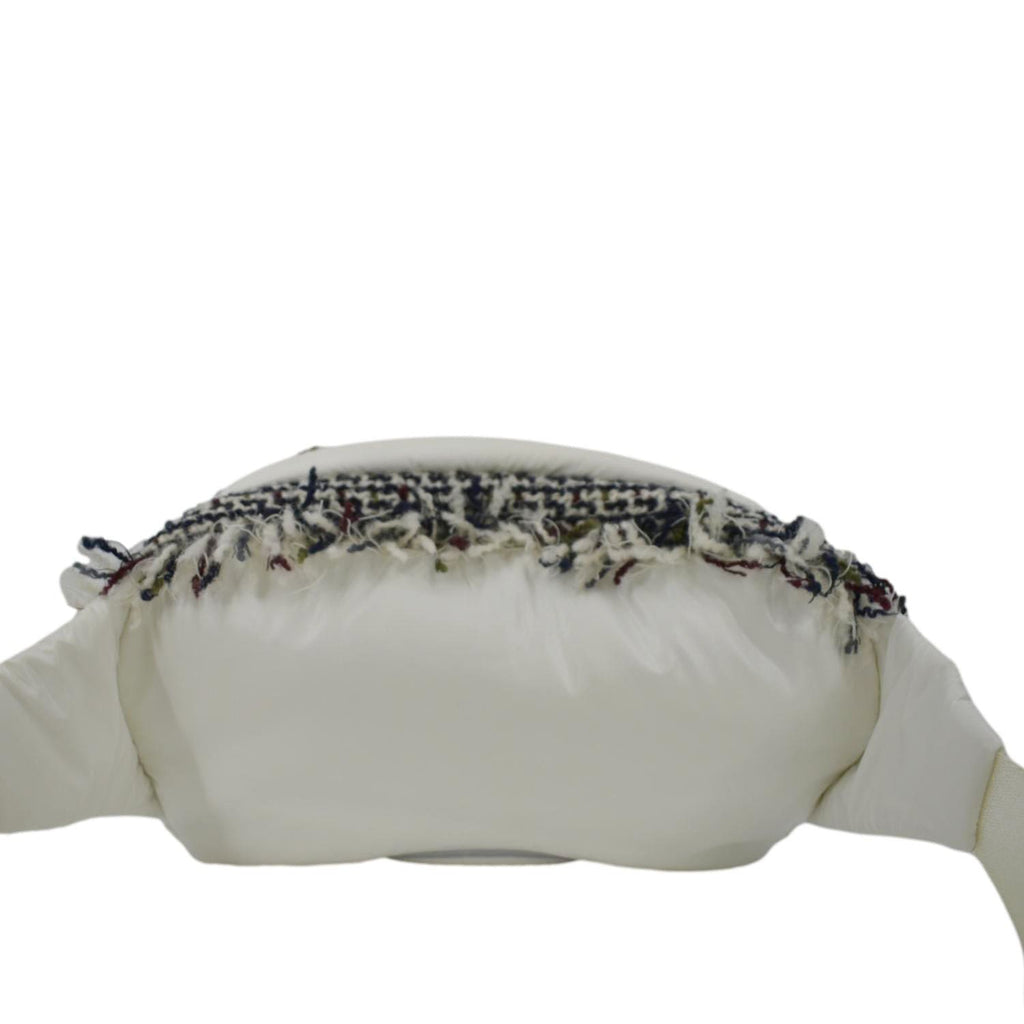CHANEL Coco Neige Tweed x Nylon Waist Pouch White