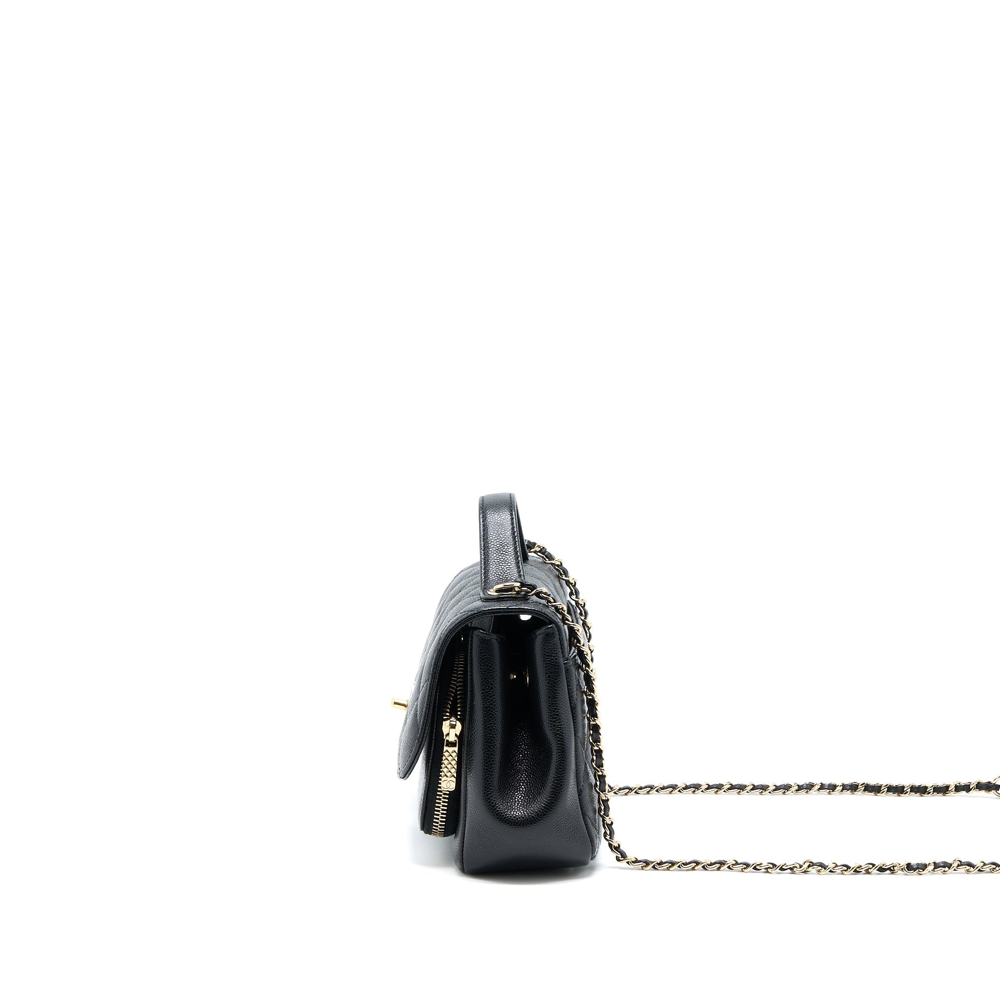 Chanel Small Business Affinity Caviar Black L (Microchip)