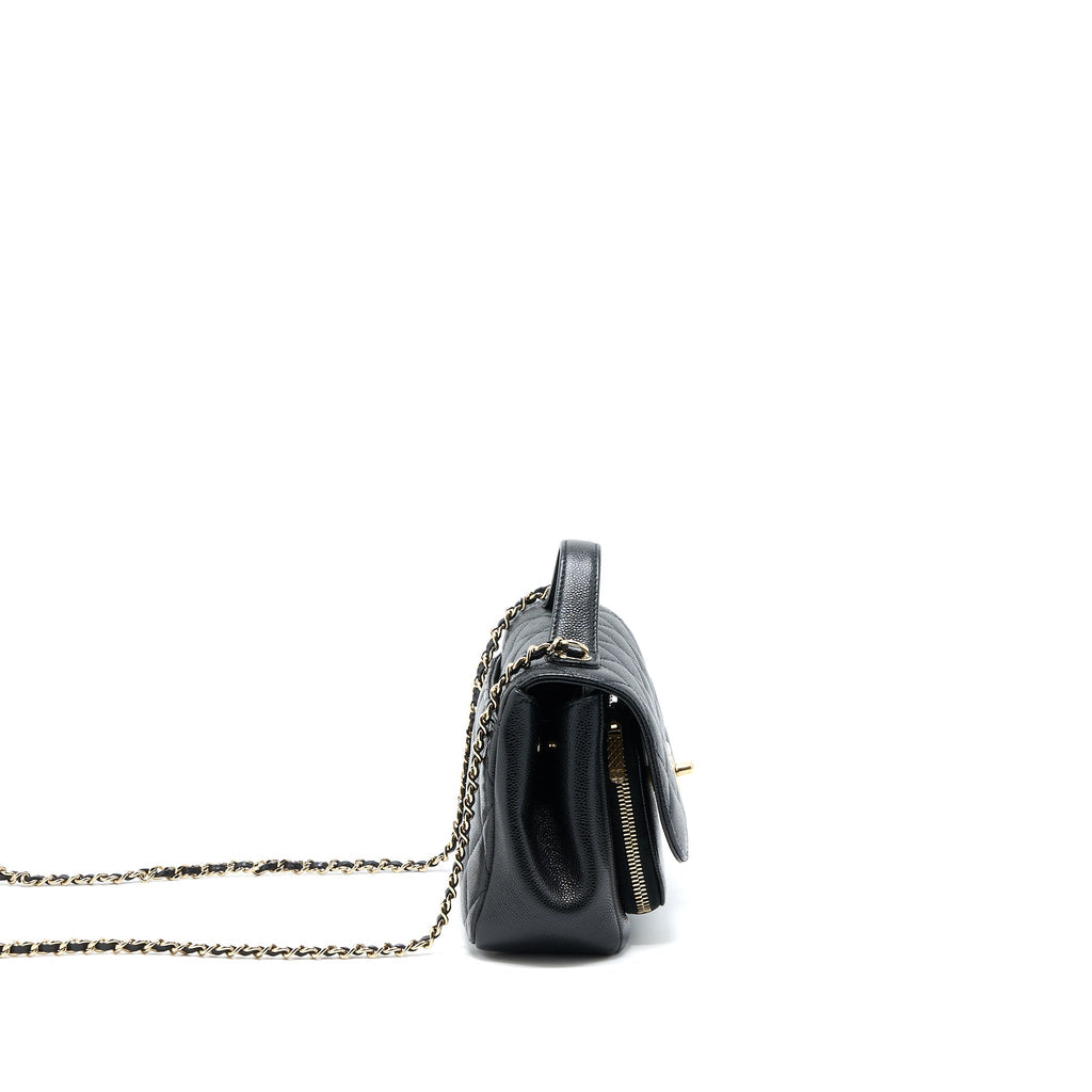 Chanel Small Business Affinity Caviar Black L (Microchip)